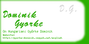 dominik gyorke business card